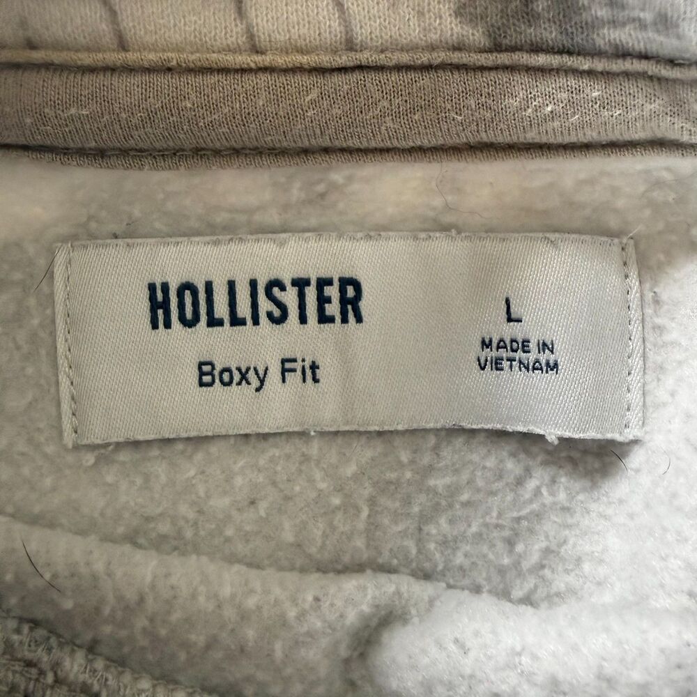 Hollister Boxy Fit Camo Crewneck Sweatshirt Gray Woodland Pullover Size Large - Picture 3 of 3